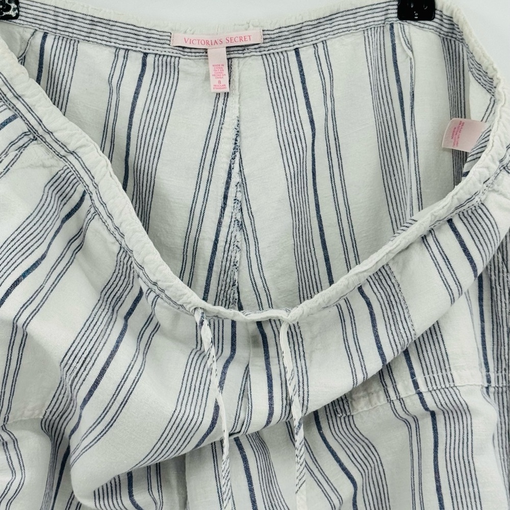 Victoria's Secret Striped Navy and White Pants Size 8 - Picture 5 of 8